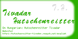 tivadar hutschenreitter business card